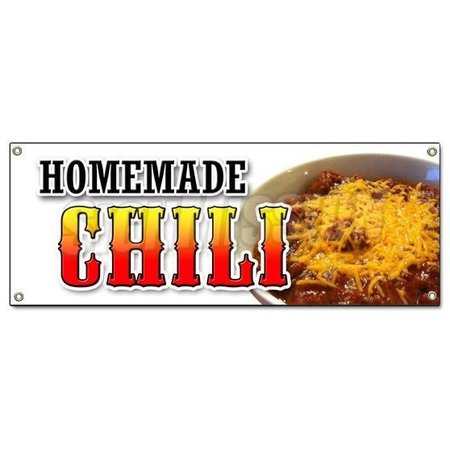 SIGNMISSION HOMEMADE CHILI BANNER SIGN bread bowl texas beans beef chicken vegan B-Homemade Chili